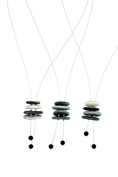 Kieselstein Kieselschmuck Kiesel Strang Kieselstrang Kette