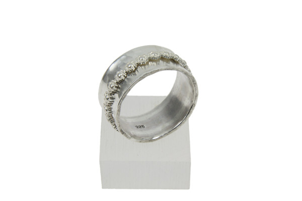 Silberring mit Blümchenring